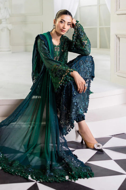 MARIA.B CHIFFON UNSTITCHED EMB D-01 SUIT