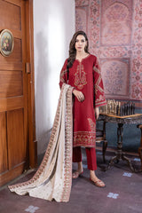 NOOR BY SADIA DHANAK UNSTITCHED EMB 3PC