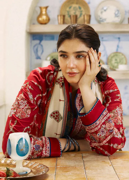 ZARA SHAHJAHAN LUXURY UNSTITCHED EMB 3PC