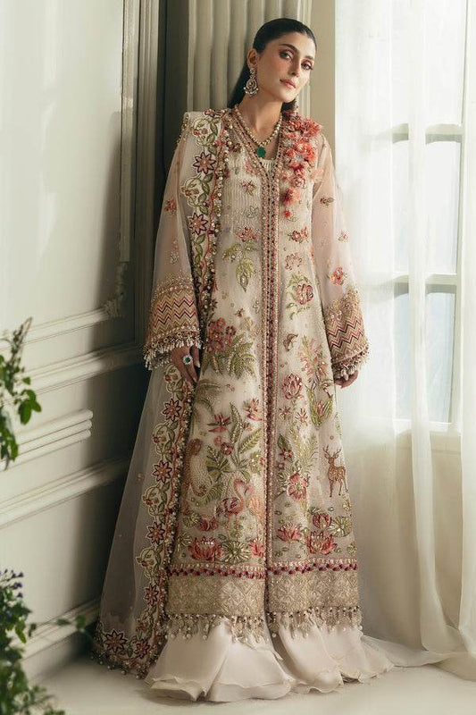 ELAN ORGANZA UNSTITCHED EMB SUIT BOTANICAL BLISS D-05