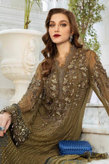 MARIA.B CHIFFON UNSTITCHED EMB SUIT D-08