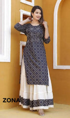 NISHAT LINEN UNSTICH EMB 2PC