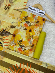 Linen Printed 3pc D-10