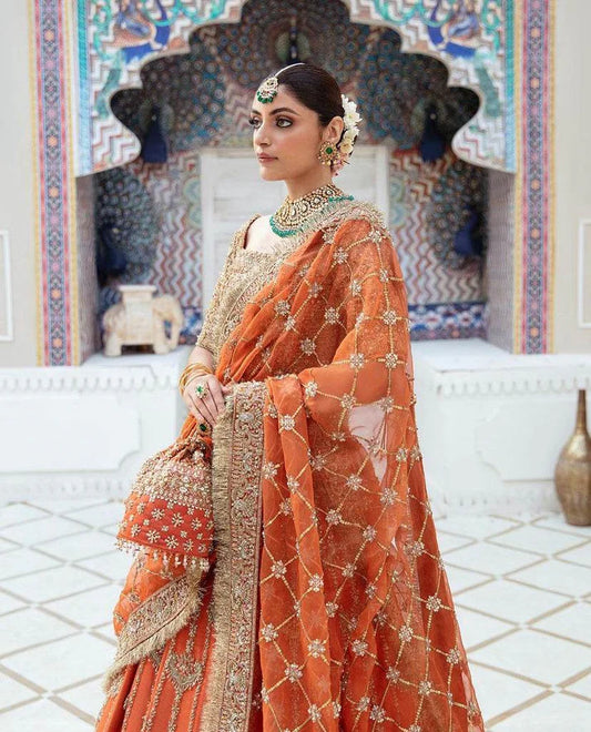 KANWAL MALIK ORGANZA UNSTITCHED EMB SUIT