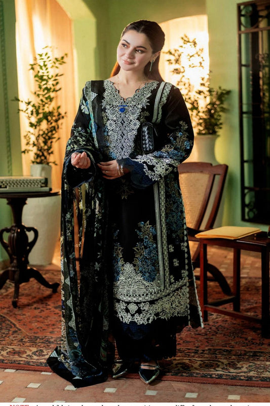 Jade Dhanak with silky wool  shawl 3 Pcs Suit