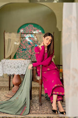 ASLING DHANAK UNSTITCHED EMB 3PC