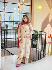 UMZAY DHANAK LUXURY UNSTITCHED EMB 3PC