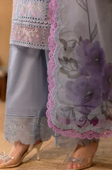 Qalamkar - 3PC Lawn Embroidered Suit With Embroidered Dupatta