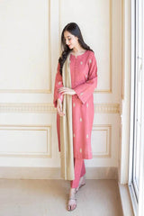 AISLING DHANAK UNSTITCHED EMB 3PC
