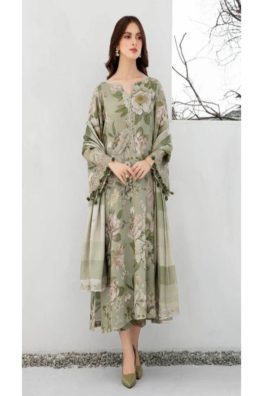 BAROQUE KARANDI PRINTED UNSTICHED 3PC