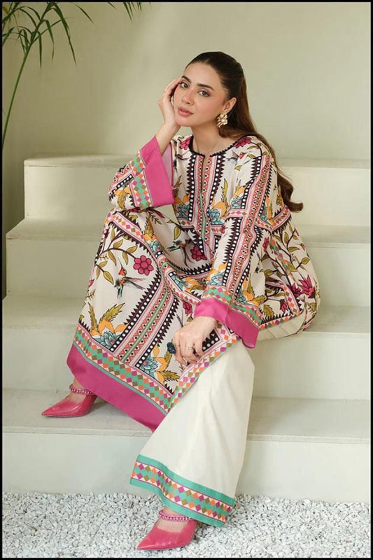Shamoze Silk Digital 3pc Unstitched Suit 24