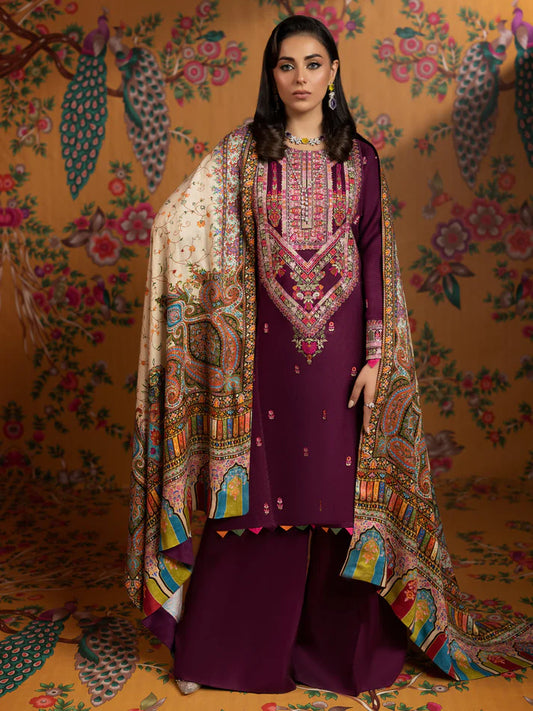 FAIZA FAISAL DHANAK UNSTITCHED EMB 3PC