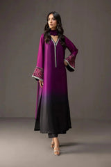 Shamoze Silk Digital Tye ‘N’ Dye 3pc Unstitched Suit - 25