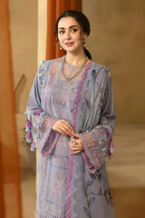 Qalamkar - 3PC Lawn Embroidered Suit With Embroidered Dupatta
