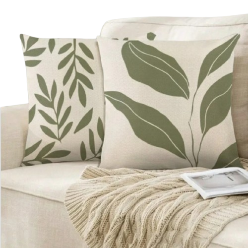 Boho Leaves Cushion Cover Pack Of 2