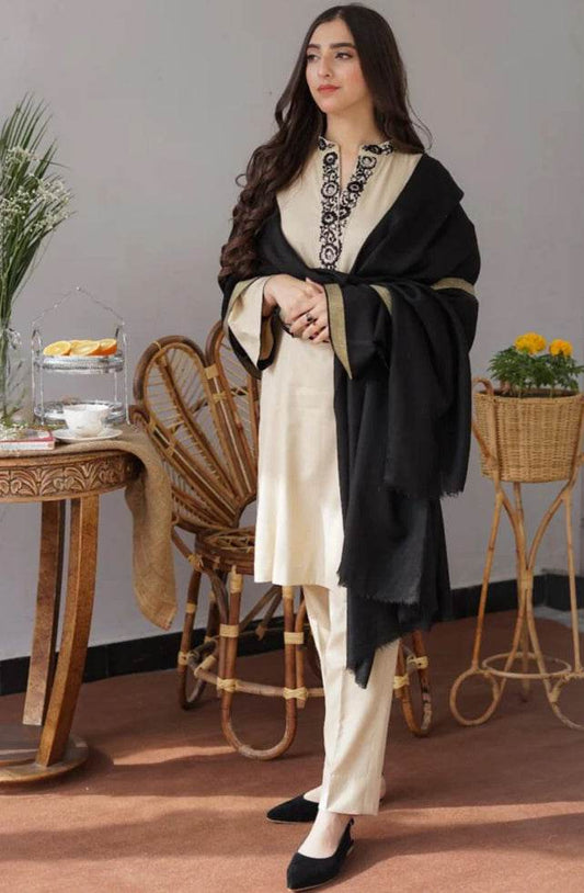 ASLING DHANAK UNSTITCHED EMB 3PC