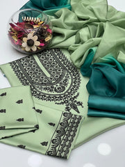 Shamoze Silk Digital Tye ‘N’ Dye 3pc Unstitched Suit -23