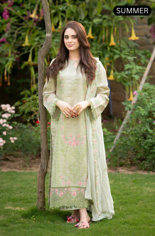 Summer 3PC Lawn Embroidered Suit