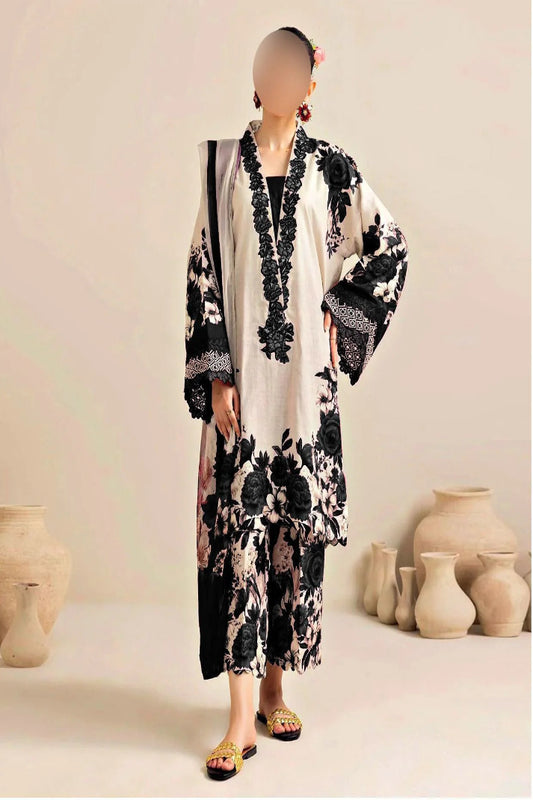 Shamoze Silk Digital Tye ‘N’ Dye 3pc Unstitched Suit -10