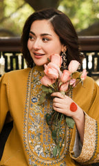 Sapphire- Embroidered Dhanak Suit 3pc