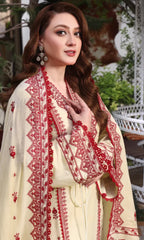 Aneelas Unstitched Dhanak 3 Piece Luxury Embroidered  Dhanak Shawl