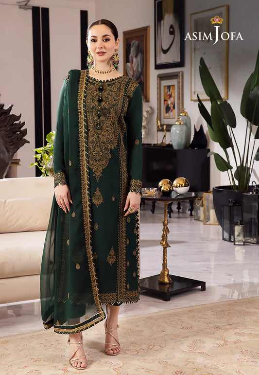 Asim jofa 3pc DHANAK UNSTITCHED EMB 3PC