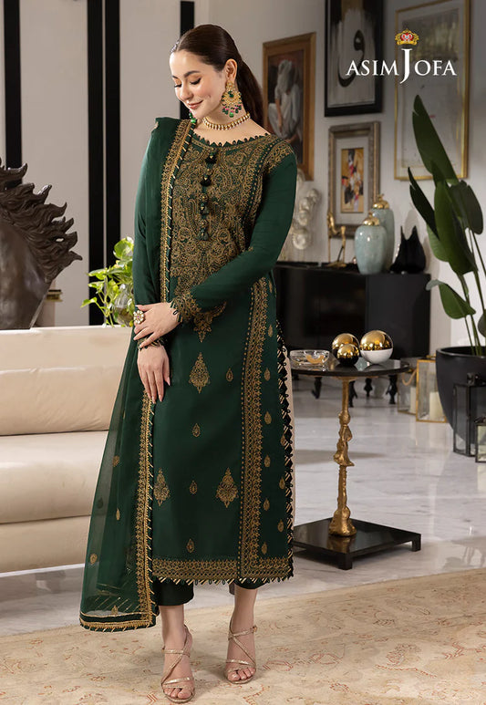 Asim jofa 3pc DHANAK UNSTITCHED EMB 3PC