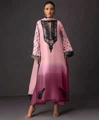 Shamoze Silk Digital Tye ‘N’ Dye 3pc Unstitched Suit -09