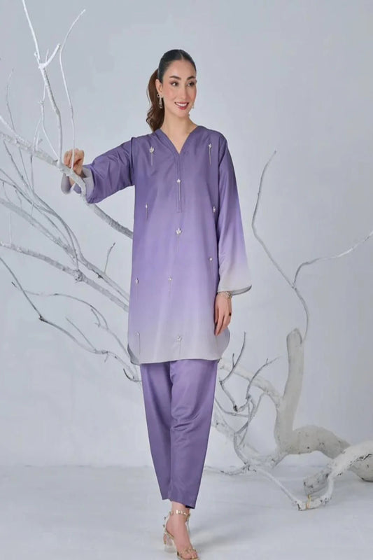 Shamoze Silk Digital Tye ‘N’ Dye 3pc Unstitched Suit -13