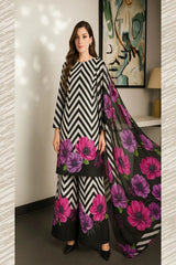 Shamoze Silk Digital Tye ‘N’ Dye 3pc Unstitched Suit - 27