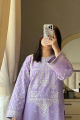 URGE-2PC DHANAK EMBROIDERED SHIRT AND EMBROIDRED SLEEVES