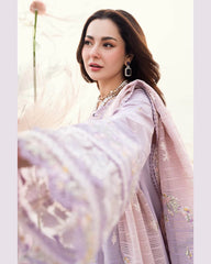 Qalmkar Dhanak with Printed shawl 3 Pcs Suit