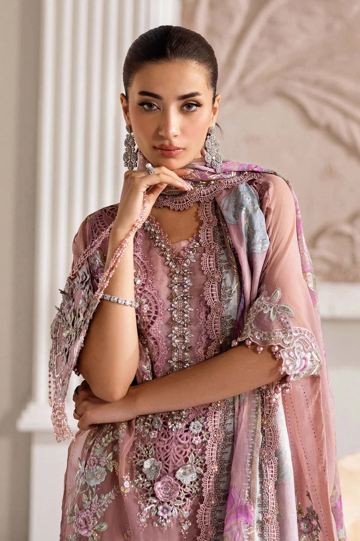 MARIA.B CHIFFON UNSTITCHED EMB D-05 SUIT