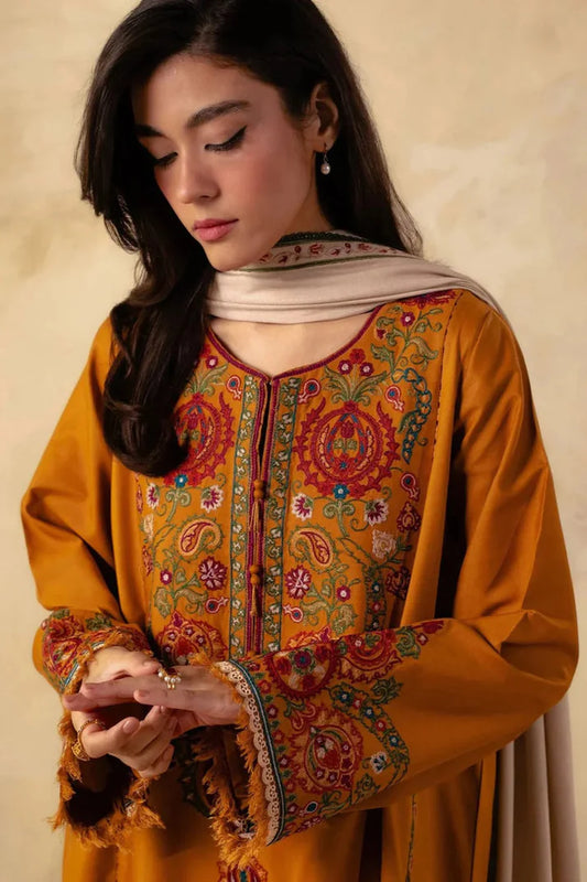 ZARA SHAHJAHAN KARANDI UNSTITCHED EMB 3PC
