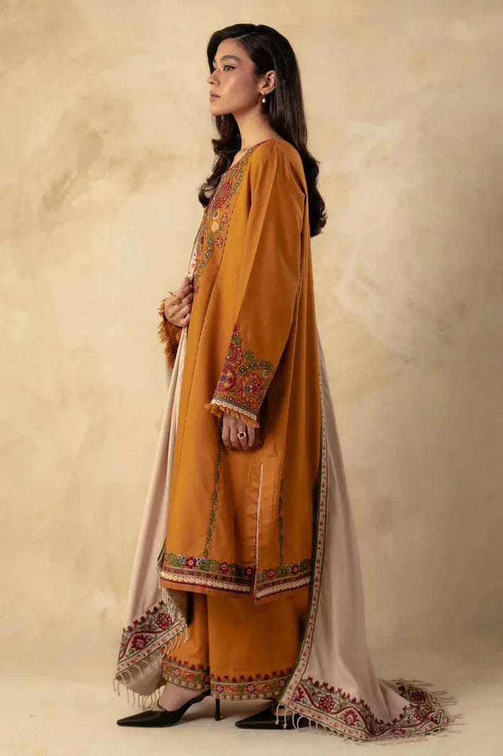 ZARA SHAHJAHAN KARANDI UNSTITCHED EMB 3PC
