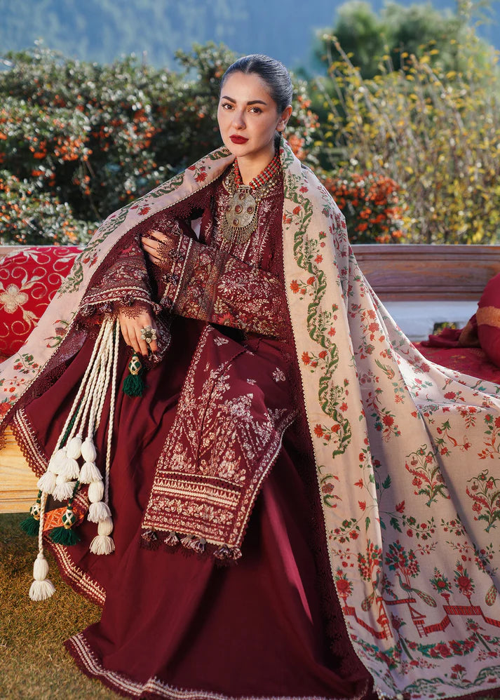 HUSSAIN REHAR DHANAK UNSTITCHED EMB 3PC