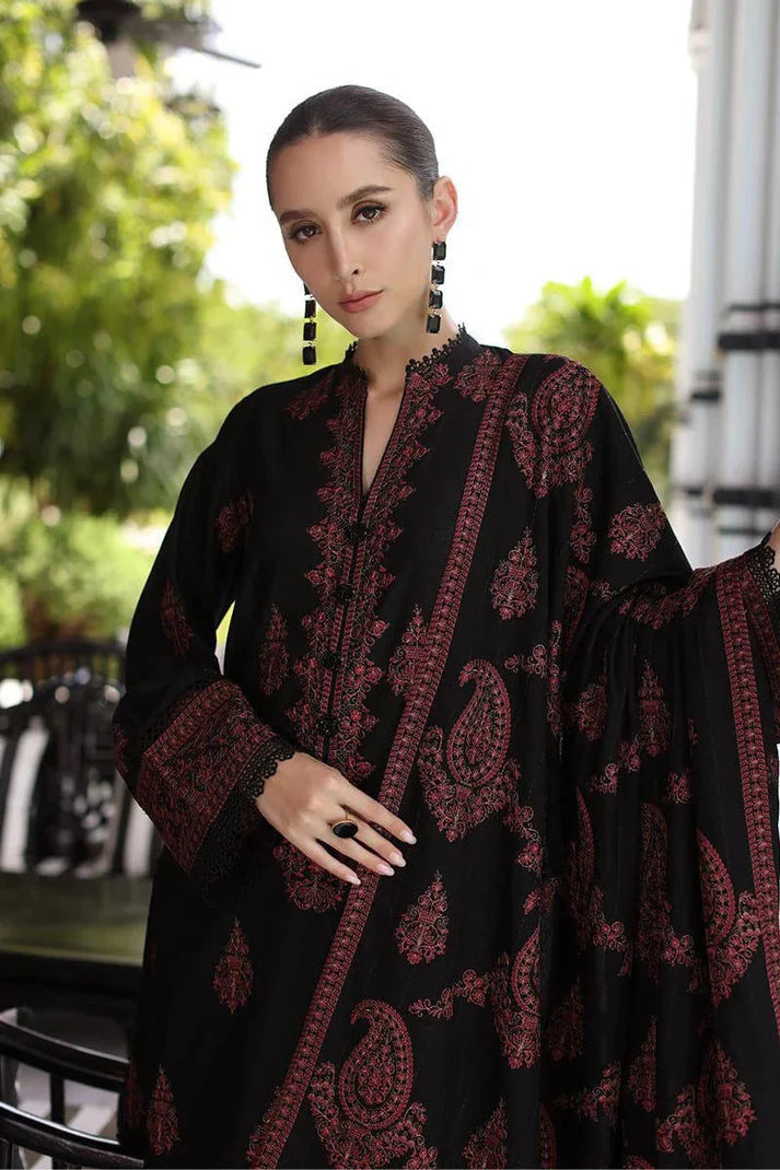 BAREEZE DHANAK UNSTITCHED EMB 3PC