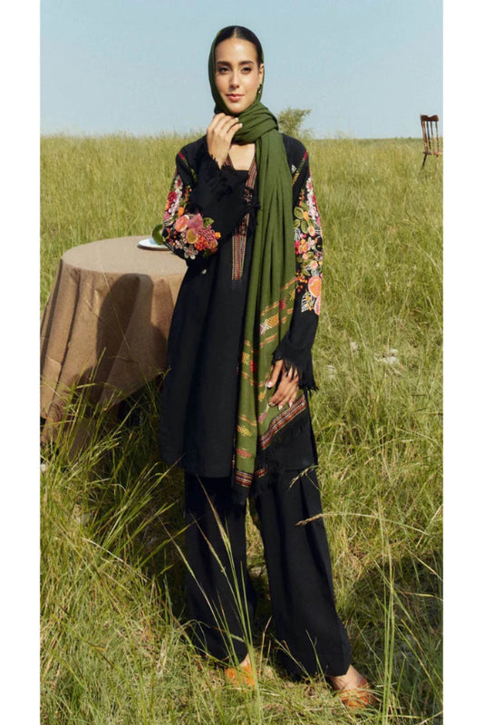 ZARA SHAHJAHAN DHANAK UNSTITCHED EMB 3PC