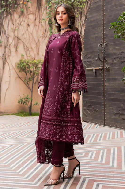 Farasha - Summer 3PC Lawn Embroidered Suit