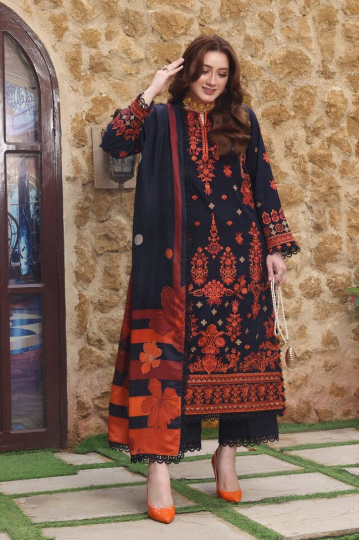 ANEELS LAWN LUXURY UNSTITCHED EMB 3PC