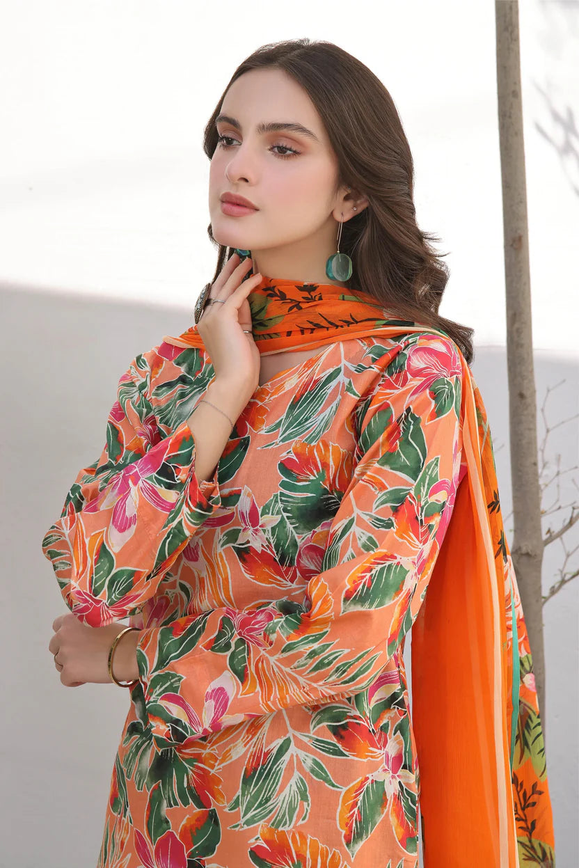 BAROQUE LAWN PRINTED UNSTICH 3PC