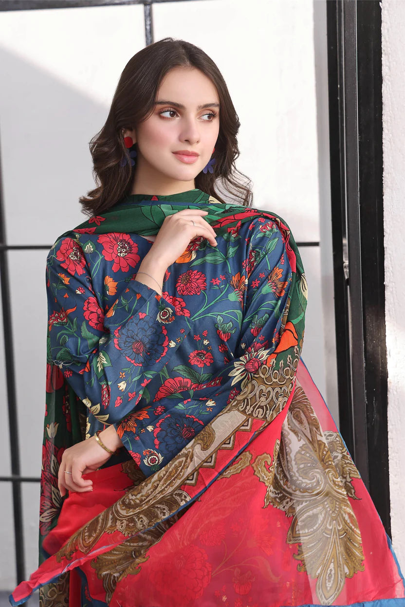 BAROQUE LAWN PRINTED UNSTICH 3PC