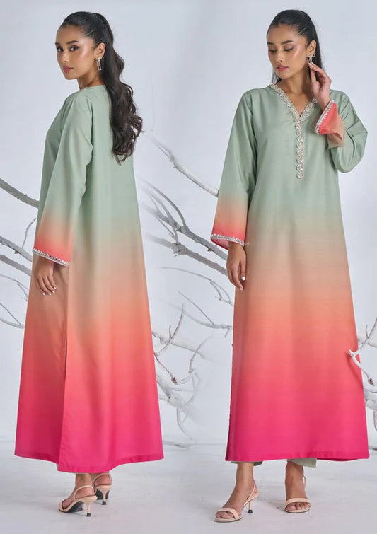 Shamoze Silk Digital Tye ‘N’ Dye 3pc Unstitched Suit -32