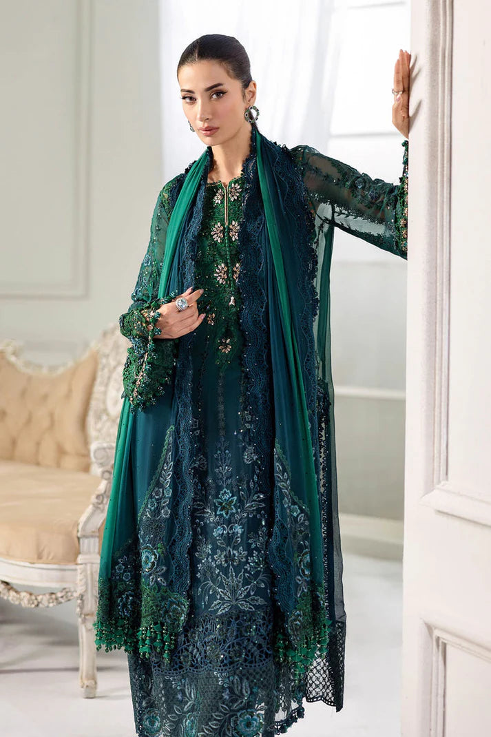 MARIA.B CHIFFON UNSTITCHED EMB D-01 SUIT