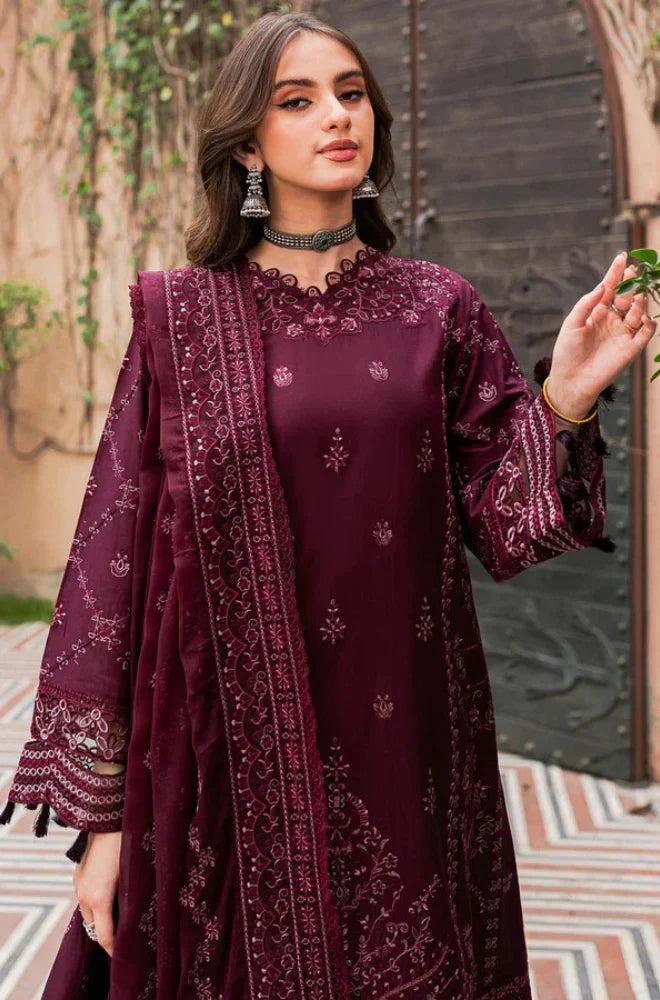 Farasha - Summer 3PC Lawn Embroidered Suit