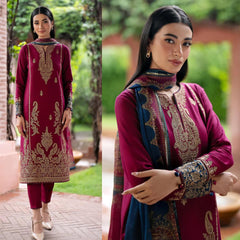 JAZMIN DHANAK LUXURY UNSTITCHED EMB 3PC