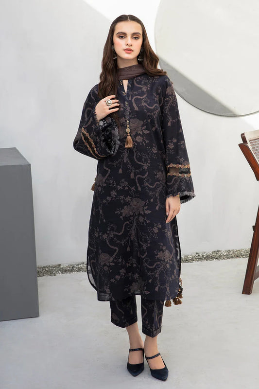 BAROQUE DHANAK PRINTED UNSTICHED 3PC