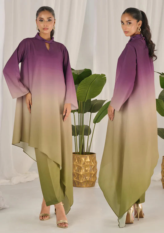Shamoze Silk Digital Tye ‘N’ Dye 3pc Unstitched Suit -31