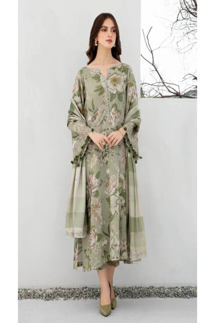 BAROQUE KARANDI PRINTED UNSTICHED 3PC