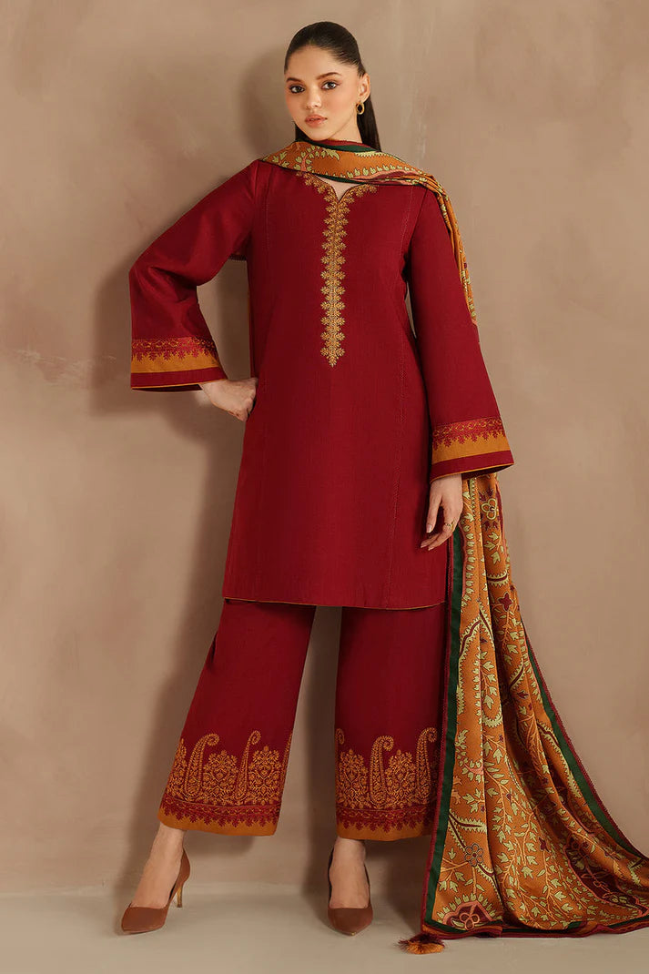 JAZMIN DHANAK LUXURY UNSTITCHED EMB 3PC